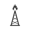 Oil rig icon. Pump jack sign. Oil drilling wells symbol. Vector isolated